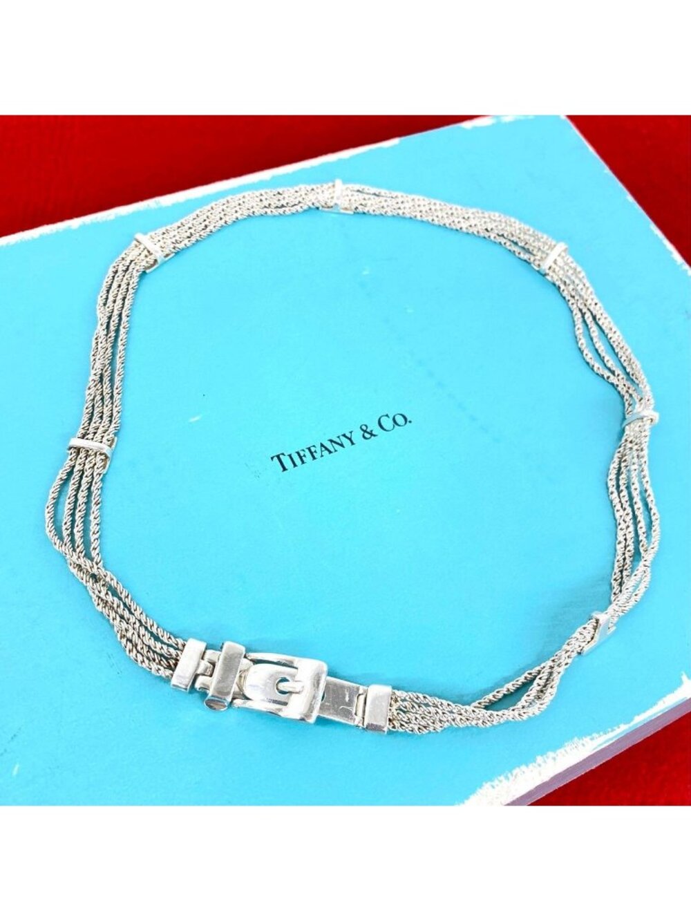 Tiffany & Co Vintage T Rope Chain Necklace 925 Sterling Silver